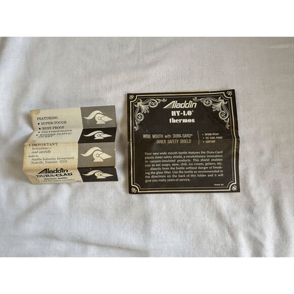 Vintage Aladdin HY-LO Thermos Set, Wide Mouth, Hot/Cold, Cup, Snack Case, W/Case - Picture 7 of 14